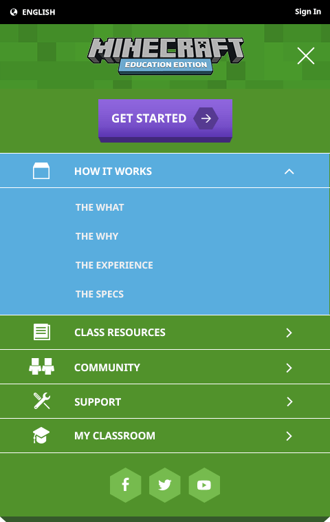 Minecraft Mobile Nav